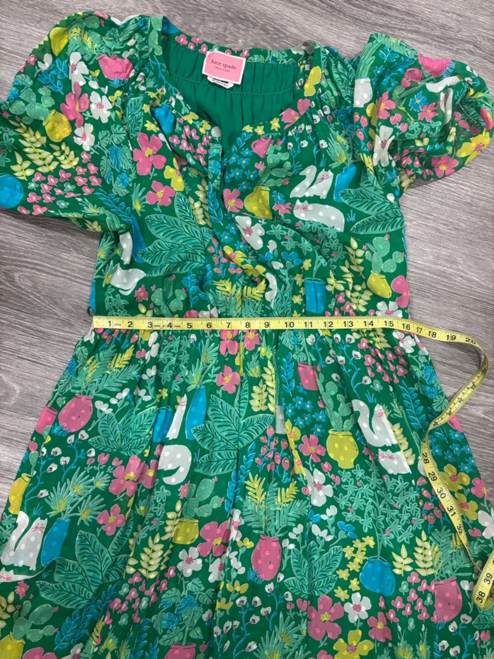 Kate Spade Vibrant Green Floral Maxi Dress - Picture 8 of 8